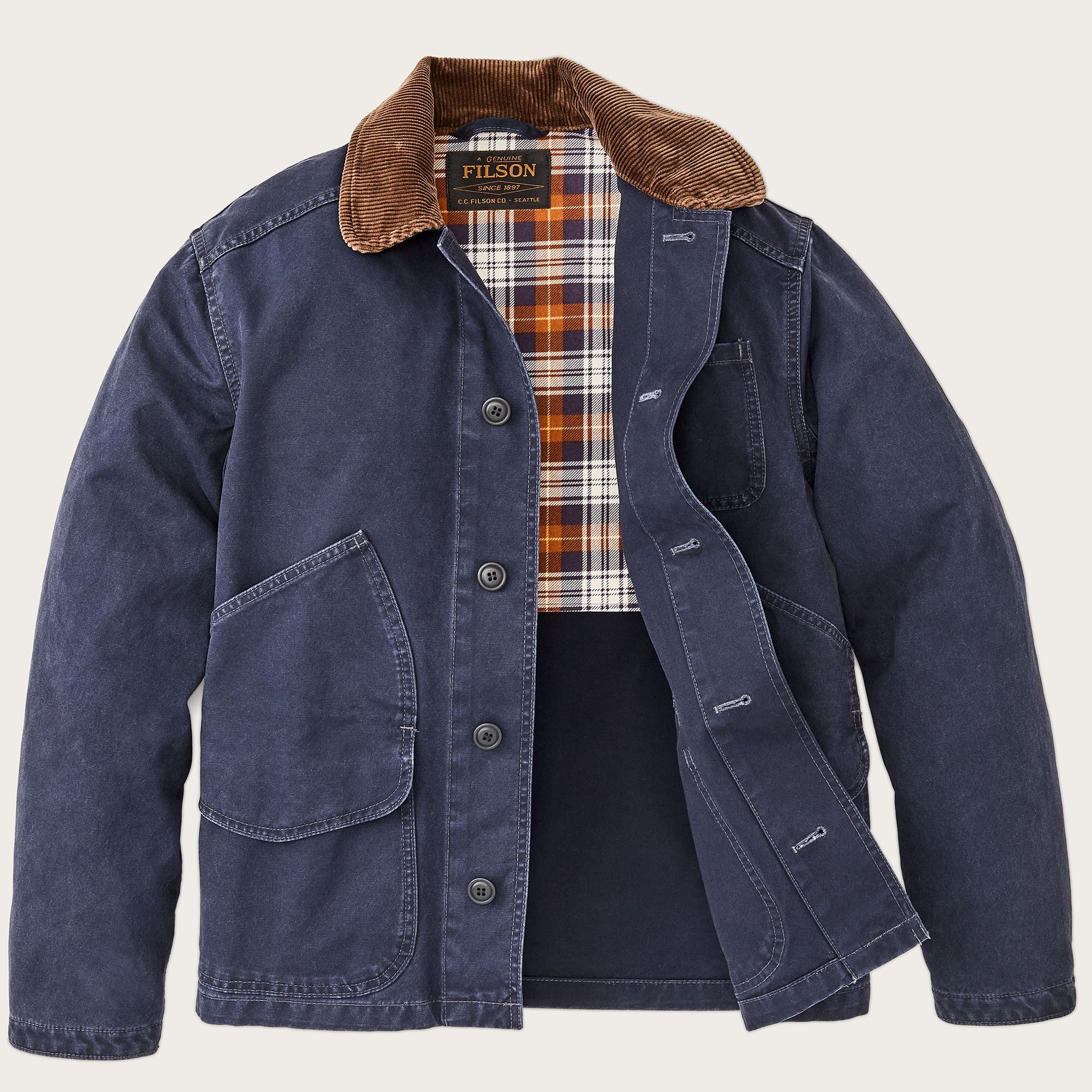 FILSON Canvas Outfitter Jacket (Blue Mussell) | Wild West