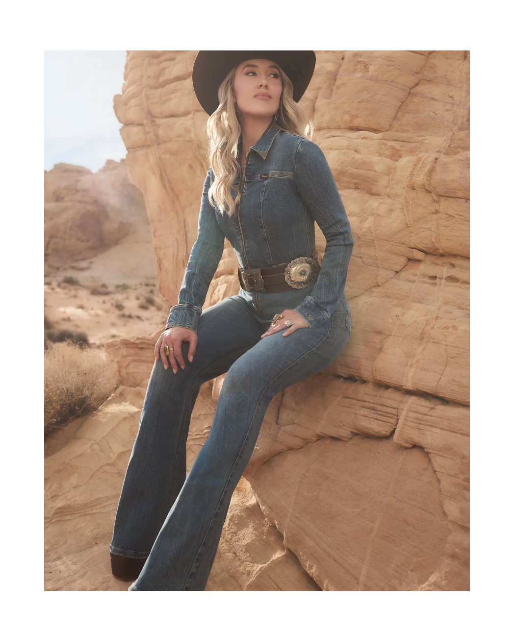 Wrangler x Lainey Wilson Catsuit Flare (Rock Wash) | Wild West