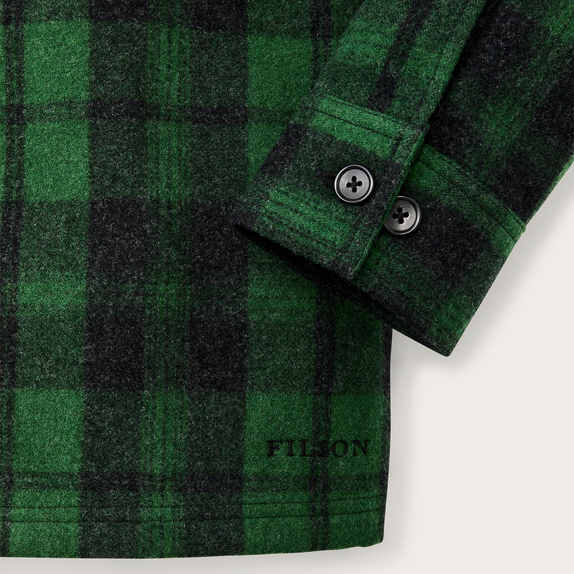 FILSON Virgin Wool Jac Shirt (Green Black Plaid) | Wild West