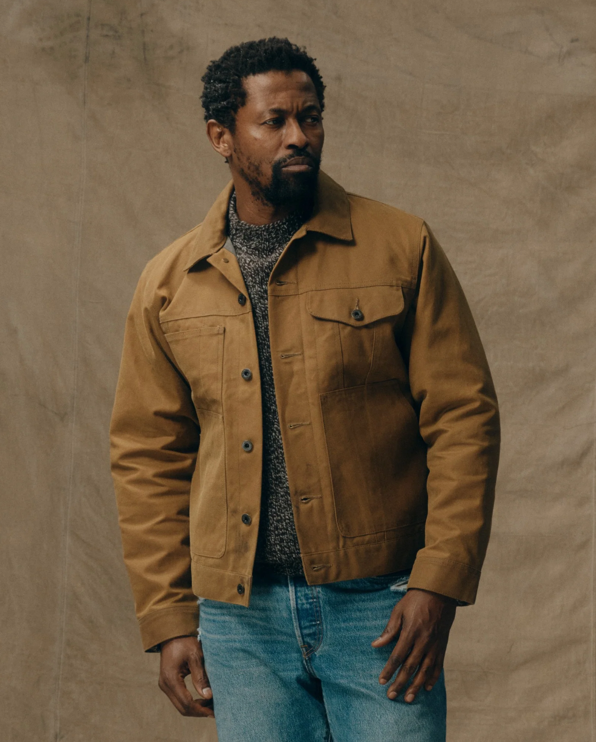Filson Tin Cloth Short Lined Cruiser Jacket (Dark Tan) | Wild West